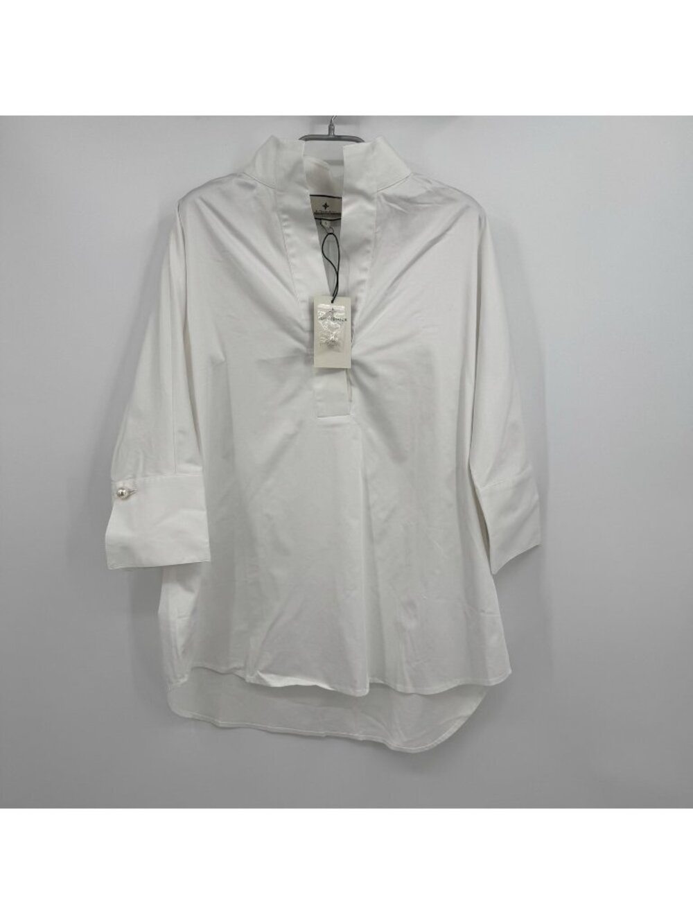 Tuckernuck White Willow Blouse size S Collared Cotton Stretch Poplin Top NWT dst